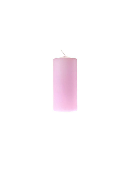 Decorative Candle Pink 7.5x10cm 1pcs