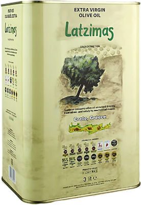 Λατζιμάς Extra Virgin Olive Oil 3lt in a Metallic Container