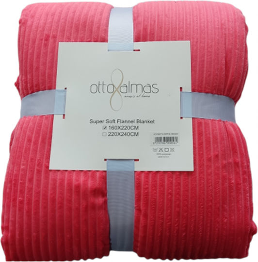 Joli Κουβέρτα Sherpa Μονή 160x220εκ. Κόκκινο