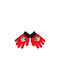 Superheroes Knitted Kids Gloves Red