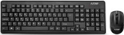 NOD W-kms-103 Wireless Keyboard & Mouse Set with Greek Layout Gray