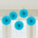 Hanging Ornament for Party in Turquoise color 5pcs