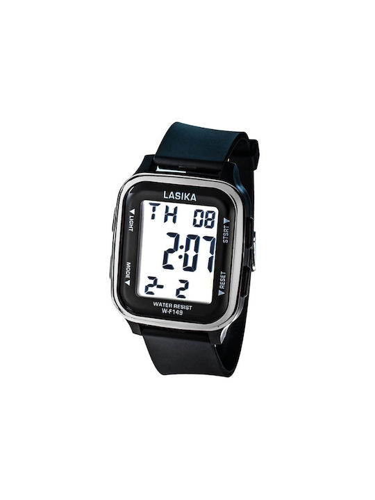 Kids Digital Watch Lasika with Rubber/Plastic Strap Black