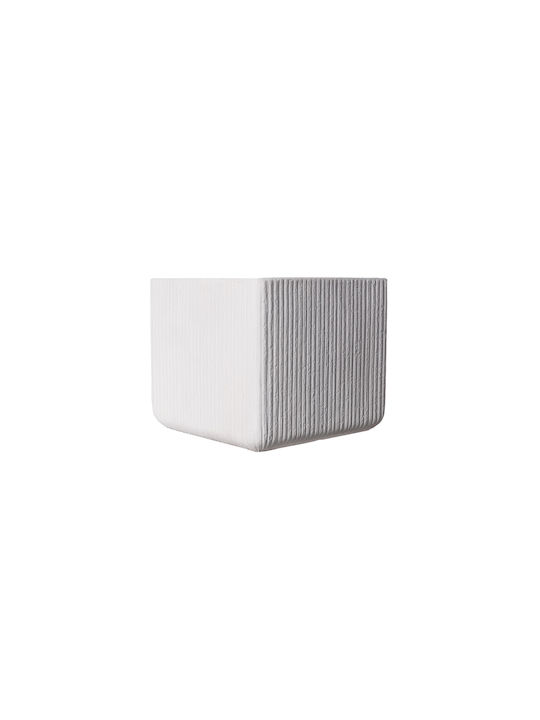 Supergreens Pot Ceramic White 23x23x22cm.