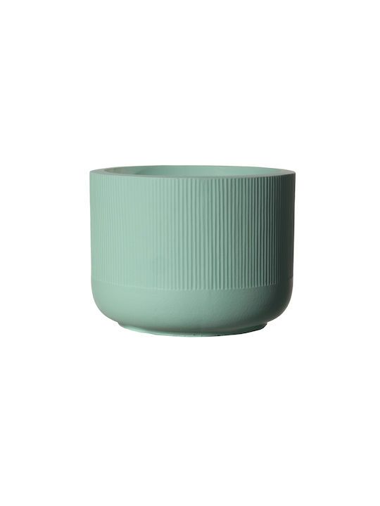 Supergreens Pot Ceramic Green Open 43x43cm.