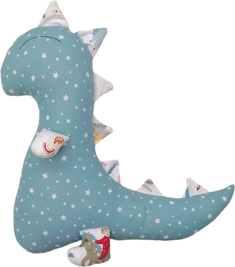 Bunny Bebe Handmade Pernă Decorativă pentru Pătuț Dinozaur Albastru Petrol 43x42cm