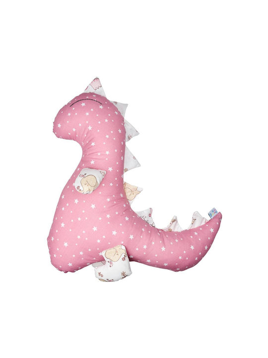Bunny Bebe Handmade Pernă Decorativă pentru Pătuț Dinozaur Roz 43x42cm