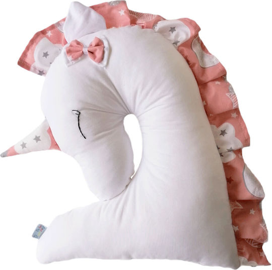 Bunny Bebe Handmade Crib Decorative Pillow Unicorn White 30cm
