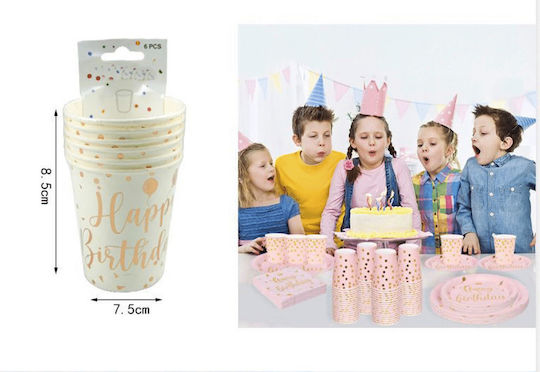 Spring Happy Birthday Pahar pentru Party 6buc