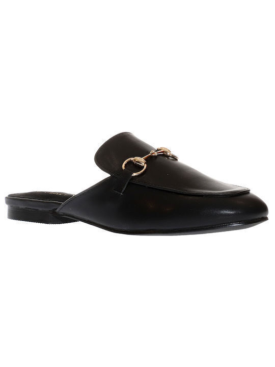 Envie Shoes Flat Mules σε Μαύρο Χρώμα
