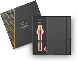 Parker IM Premium Σετ Γραφείου με Σημειωματάριο και Στυλό Red GT 2τμχ
