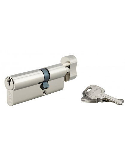 Thirard Lock Cylinder Security 80mm (30-50) with Knob and 3 Keys Silver