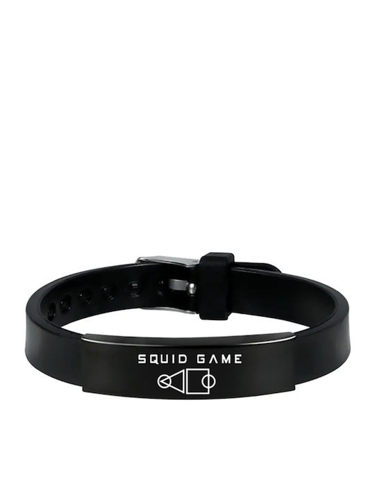 Гривна Squid Game Лого Черни Букви Bracelet Squ...