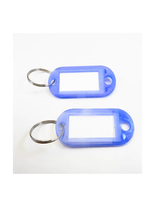 Schlüsselanhänger Etikett Kunststoff Blau