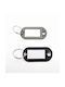 Keychain Label Plastic Black