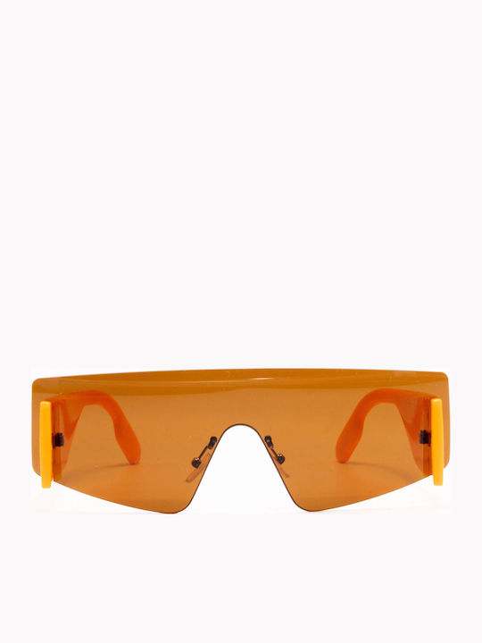 Olympus Sunglasses Γυναικεία Γυαλιά Ηλίου με Πορτοκαλί Κοκκάλινο Σκελετό και Χρυσό Φακό
