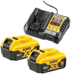 Dewalt Σετ 2 Μπαταριών Εργαλείου Λιθίου 18V με Φορτιστή DCB1104P2 Dewalt Σετ 2 Μπαταριών Εργαλείου Λιθίου 18V με Φορτιστή DCB1104P2