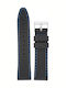 Diloy Straps Gummi-Armband Schwarz 22mm