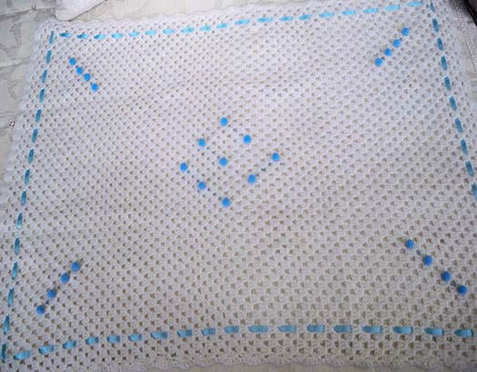 VS Home Blanket Nursery Swaddling Blankets Knitted Light Blue 95x70cm