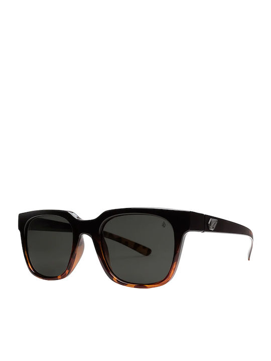 Volcom Morph Men's Sunglasses with Brown Tartaruga Plastic Frame and Gray Lens VE03000902-GLOSS