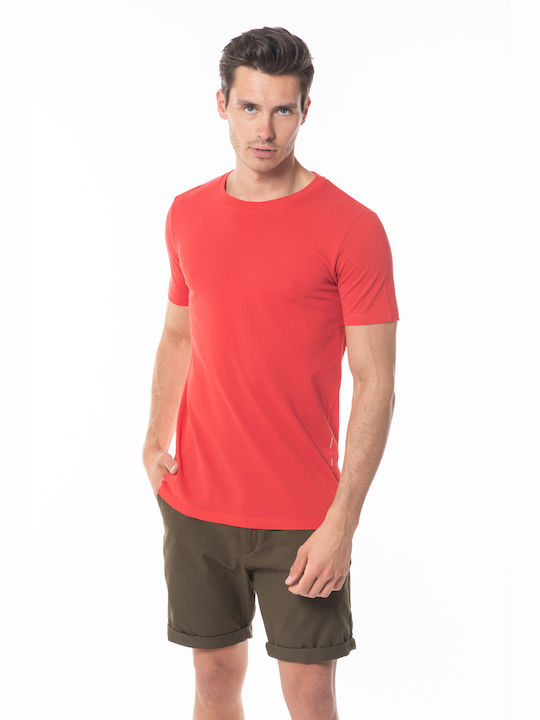 Scotch & Soda T-shirt Bărbătesc cu Mânecă Scurtă Roșu