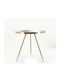 Rundes Beistelltisch Glas mit Spiegel M50.5xL50.5xH50cm