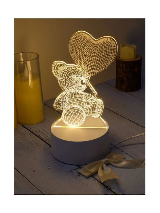 Markadoro Dekorative Lampe 3D-Illusion LED Transparent