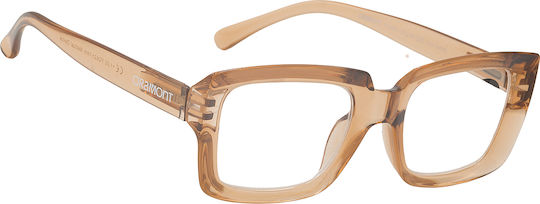 Oramont Women's Reading Glasses +3.50 in Beige color 9082