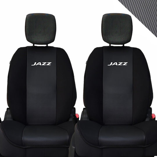 Πλατοκάθισμα Αυτοκινήτου 2τμχ Δερματίνη Honda Jazz Μαύρα