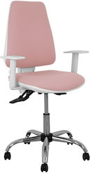 Scaun de birou de birou cu spătar reglabil și brațe reglabile Elche Roz P&C