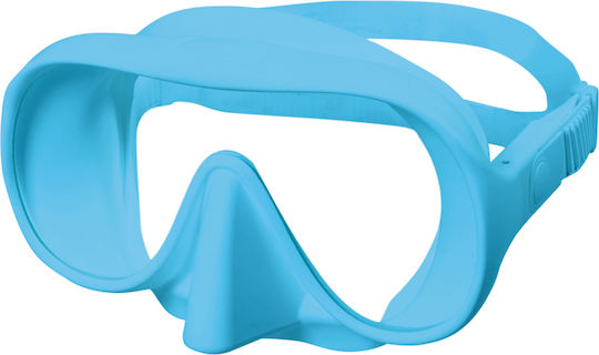 XDive Μάσκα Θαλάσσης Silicone with Snorkel Goa Medium in Light Blue color