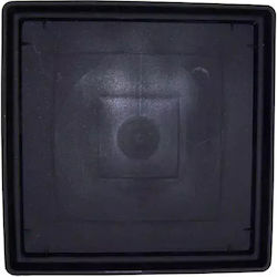 Plastona Square Plate Pot BLACK 36x36cm