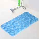 Keskor Bathtub Mat Flower with Suction Cups Blue 35x65cm