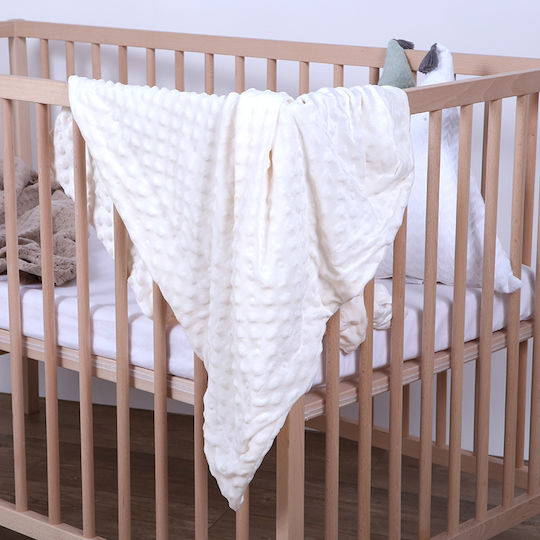 Gamberritos Kids Κουβέρτα Αγκαλιάς & Λίκνου Fleece Μπεζ Μπεζ 80x110εκ.