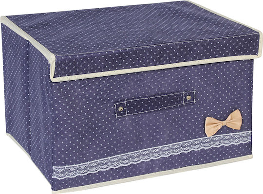 Keskor Plastic Cutie de Depozitare cu Capac Albastru 38x24x24cm 1buc