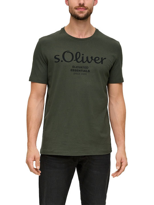 S.Oliver Ανδρικό T-shirt Κοντομάνικο Χακί