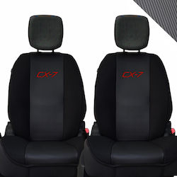 Acoperă Scaunul Unic 2 Bucăți Piele Sintetică Carbon Neagră AC-52431 Acoperă Scaunul Unic 2 Bucăți Piele Sintetică Carbon Neagră AC-52431