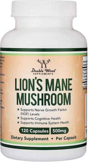 Double Wood Ciupercă Lion's Mane 500mg 500mg 120 Capsule