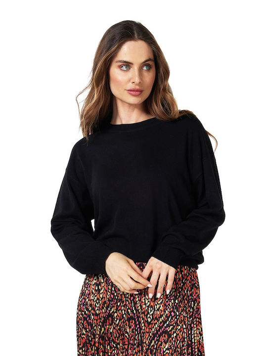 Esqualo Women's Long Sleeve Pullover Black