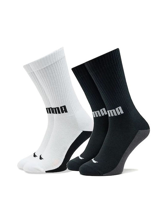 Puma Logo Αθλητικές Κάλτσες Λευκές 4 Ζεύγη