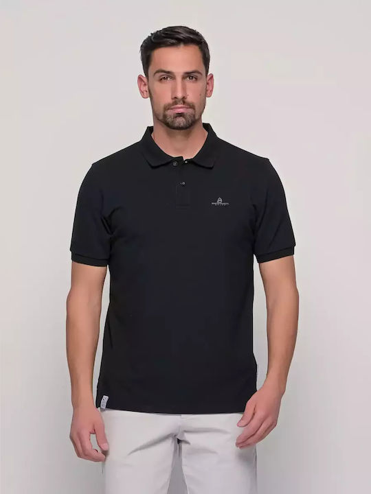 Beneto Maretti Herren Kurzarmshirt Polo Schwarz