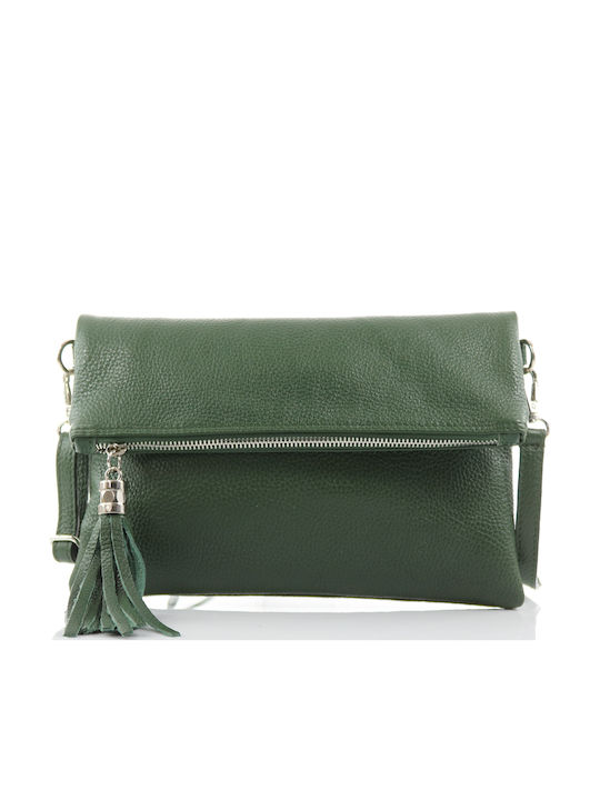 Leather Women's Bag Crossbody Green