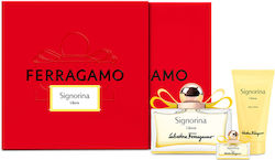 Salvatore Ferragamo Signorina Γυναικείο Σετ με Eau de Toilette 3τμχ Salvatore Ferragamo Signorina Γυναικείο Σετ με Eau de Toilette 3τμχ
