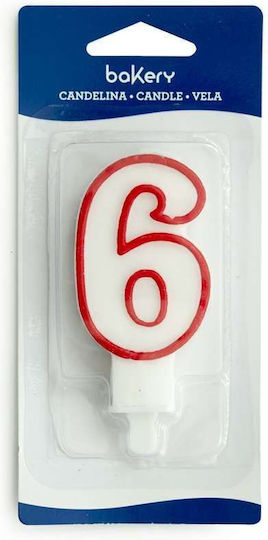 Decora Geburtstagskerze Nummer "6" 0316506