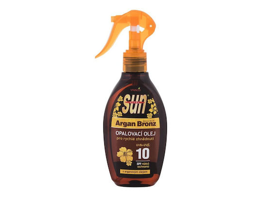 Vivaco Sun Suntan Oil With Argan Oil Αντηλιακό Λάδι Σώματος SPF10 200ml