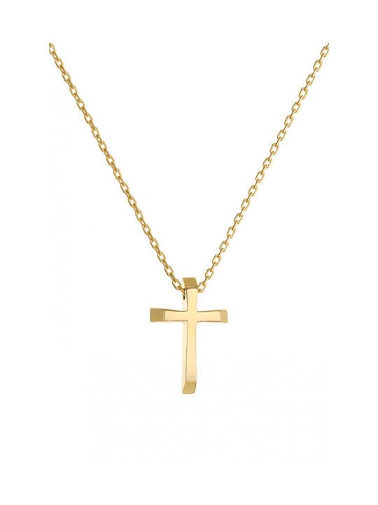 Gold Kreuz 14K mit Kette