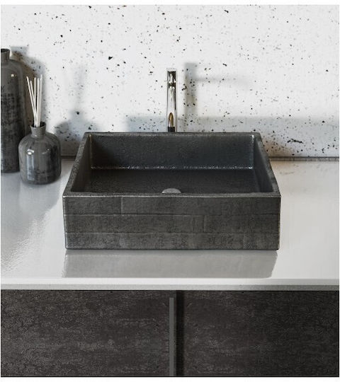 Sanitec Castello Надеждна мивка от синтетичен материал 52x39cm Anthracite