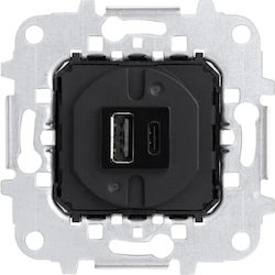 Abb Sky Електрически Контакт с 2 USB Порта