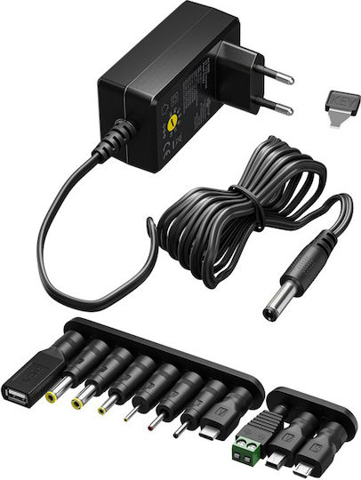 Goobay Universelle Netzadapter Einstellbare Spannung 4.5 2.25A mit Leistung 10.125W mit Steckerset (64570)