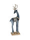 Lianos Weihnachtliche Figur Hirsche Blau Höhe 61cm 2Stück